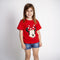 T-Shirt met Korte Mouwen voor kinderen Minnie Mouse Rood Maat 6 Jaar