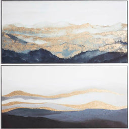 Schilderij DKD Home Decor 120 x 3,2 x 60 Orientaals Berg (2 Stuks)
