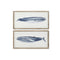 Schilderij Home ESPRIT Walvis 70 x 2,5 x 35 cm (2 Stuks)