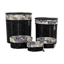 Basket spelset DKD Home Decor Katoen vlechtwerk (51 x 37 x 56 cm) (5 pcs)