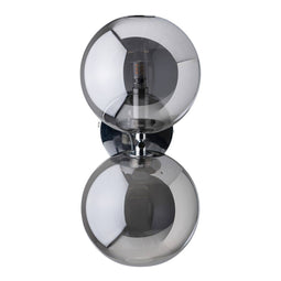 Muurlamp 21 x 18,5 x 30 cm Kristal Zilver Ijzer
