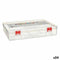Multi-functionele Kist Rood Transparant Plastic 29,5 x 6 x 20,5 cm (24 Stuks)