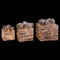 Kerstversiering Natuurlijk Metaal Plastic Vezel Geschenkbox 25 x 25 x 36 cm (3 Stuks)