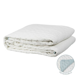 Sprei 230 x 280 cm Blauw Crème