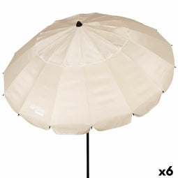 Parasoll Aktive Crème Aluminium 240 x 235 x 240 cm (6 Stuks)