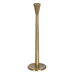 Kaarshouder Gouden Aluminium 10 x 10 x 37 cm