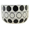 Vaas DKD Home Decor Porselein Zwart Wit Modern Cirkels (16 x 16 x 18 cm)
