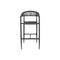Kruk Home ESPRIT Zwart Donker grijs Aluminium Rotan 52 x 55 x 105 cm