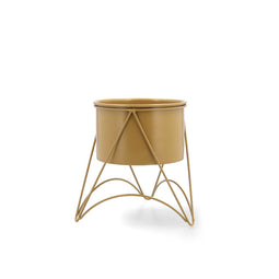 Bloempotstandaard Vinthera Moa Staal Gouden 19 x 20 cm