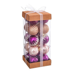 Kerstballen Multicolour PVC 4 x 4 x 4 cm (20 Stuks)