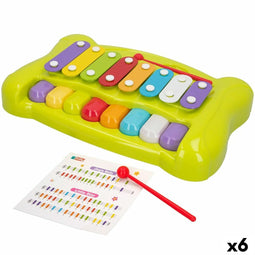 Muziekspeelgoed Colorbaby Metaal Plastic 34 x 6 x 21 cm (6 Stuks)