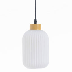 Plafondlamp Kristal Natuurlijk Metaal Wit 14 x 14 x 32 cm