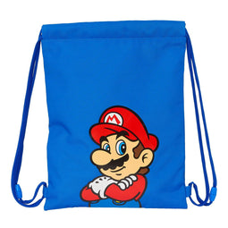 Rugtas met Koordjes Super Mario Play Blauw Rood 26 x 34 x 1 cm