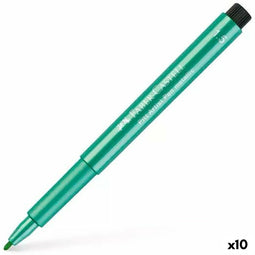 Markeerstiften Faber-Castell Pitt Artist Metaal Groen 10 Stuks