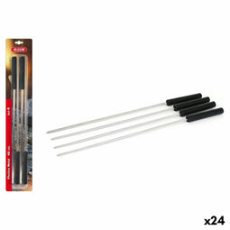 Barbecuespiesset Algon Metaal Plastic 24 Stuks (4 Onderdelen) (48 cm) (4 pcs)