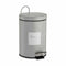 Pedaalemmer Beauty Products Wit Grijs Staal Plastic 3 L (6 Stuks)
