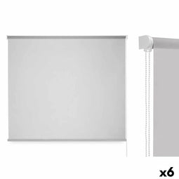 Rolgordijn 120 x 180 cm Grijs Stof Plastic (6 Stuks)