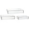 Set van trays DKD Home Decor Kristal Metaal Transparant (31 x 18 x 5,5 cm)