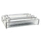 Set van trays DKD Home Decor Kristal Metaal Transparant (31 x 18 x 5,5 cm)