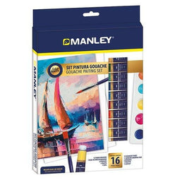 Gouache Painting Set Manley 16 Onderdelen Multicolour