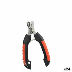 Nagelknipper Huisdieren Zwart Rood Metaal 4,5 x 12,5 x 1,5 cm (24 Stuks)