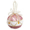 Kerstballen Wit Roze Polyfoam Weefsel 10 x 10 x 10 cm (3 Stuks)