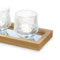 Kaarsenplateau Gouden Glas Polypropyleen 36 x 9,5 x 12 cm (4 Stuks)