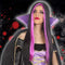 Halloween pruik Paars Fuchsia