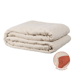 Sprei 230 x 280 cm Beige Donkerrood