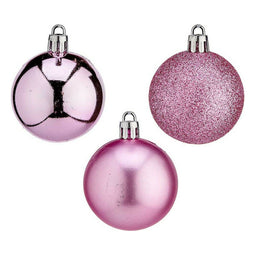 Kerstbal Ø 5 cm Roze Plastic 12 x 26,5 x 12 cm