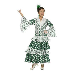 Kostuums voor Kinderen My Other Me Feria Groen Flamenco danser Maat 7-9 Jaar