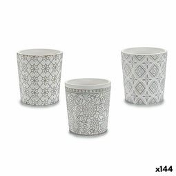 Grondlegger Patroon Wit Grijs Keramisch 12,3 x 12 x 12,3 cm (144 Stuks)