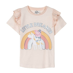 T-Shirt met Korte Mouwen voor kinderen Peppa Pig Licht Roze Maat 3 Jaar