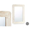 Wandspiegel Wit Bruin Mangohout Curve 90 x 60 x 2 cm