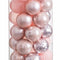 Kerstballen Roze Plastic 6 x 6 x 6 cm (40 Stuks)