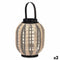 Kaarshouder Lykta Met handvat Beige Hout Stof 27 x 32 x 27 cm (2 Stuks)