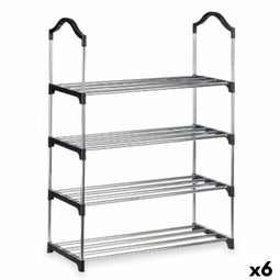 Schoenenrek Kipit 1063 Zilverkleurig 76 x 26 x 58 cm 4 Planken