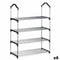 Schoenenrek Kipit 1063 Zilverkleurig 76 x 26 x 58 cm 4 Planken