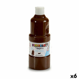 Tempera Bruin 400 ml (6 Stuks)