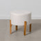 Poef Synthetisch materiaal Beige Hout 46 x 46 x 46 cm