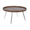 Bijzettafel DKD Home Decor 78 x 78 x 41,5 cm Zilverkleurig Bruin Staal Aluminium Hout MDF