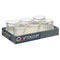 Kaarshouder Strepen Transparant Kristal 7,5 x 7,8 x 7,5 cm (12 Stuks)