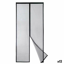 Muggennet Magnetisch Zwart Polyester Magneet 90 x 210 cm (12 Stuks)