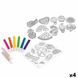 Knutselset Cra-Z-Art Stickers Plastic (4 Stuks)