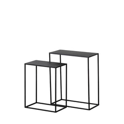 Set van 2 tafels Zwart Ijzer 50 x 25 x 60 cm (2 Stuks)