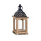 Lykta Zwart Natuurlijk Hout 13 x 29 x 13 cm Rooster (6 Stuks)