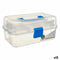 Multi-functionele Kist Blauw Transparant Plastic 27 x 13,5 x 16 cm (12 Stuks)