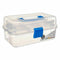 Multi-functionele Kist Blauw Transparant Plastic 27 x 13,5 x 16 cm (12 Stuks)