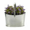Bloempot Mand Zilverkleurig Zink 21 x 19,5 x 35,5 cm (12 Stuks)