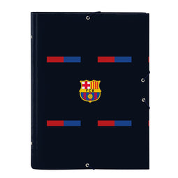 Map F.C. Barcelona Kastanjebruin Marineblauw A4 (26 x 33.5 x 4 cm)